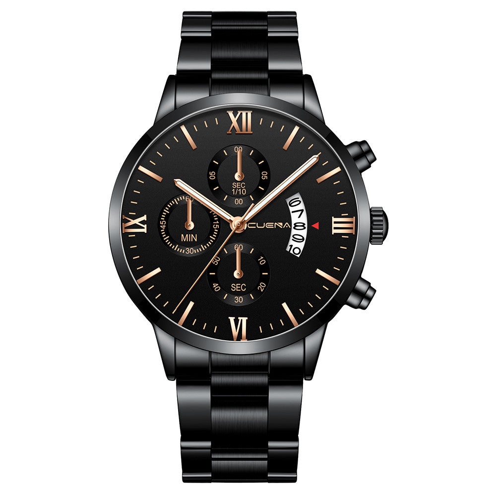 Casual steel band watch