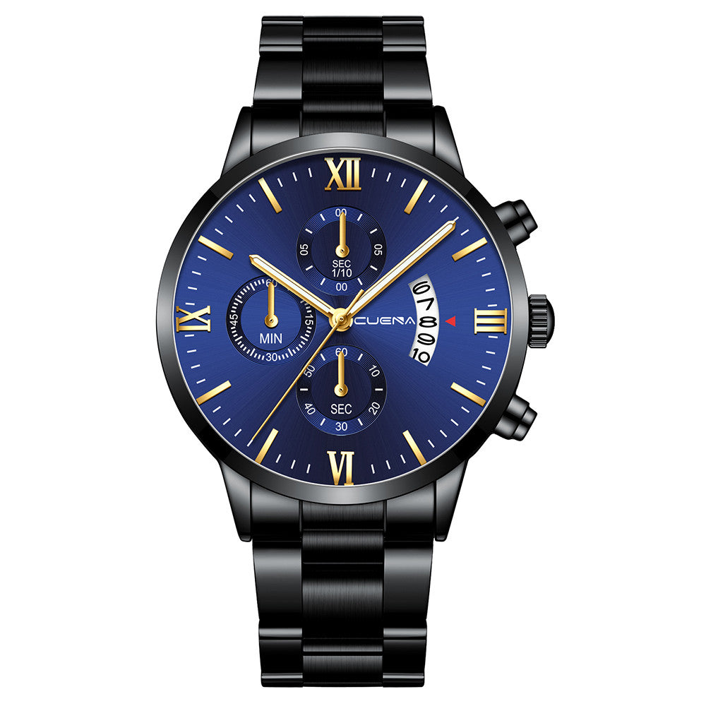 Casual steel band watch