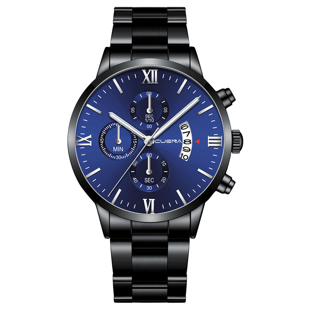 Casual steel band watch