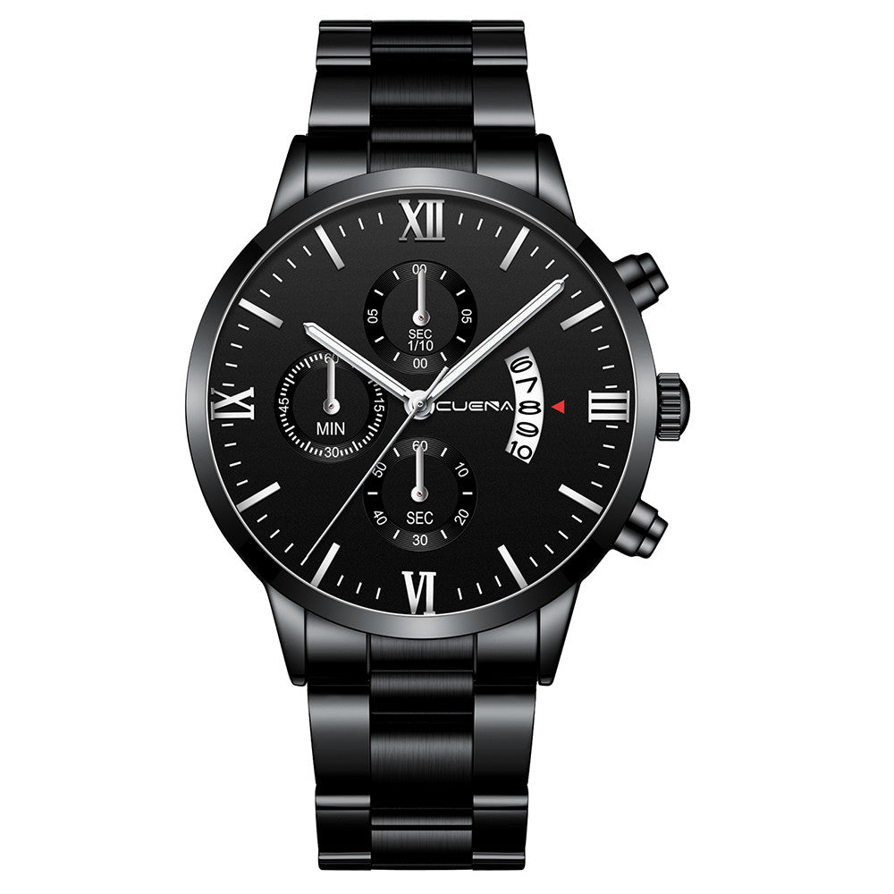 Casual steel band watch