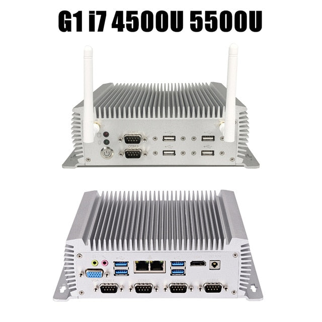 Eglobal G Series Industrial Fanless Mini PC Win10 Intel i7 i5 i3 2955U 2*Intel Lans 6*COM USB Micro Computer Linux 4G WiFi HDMI