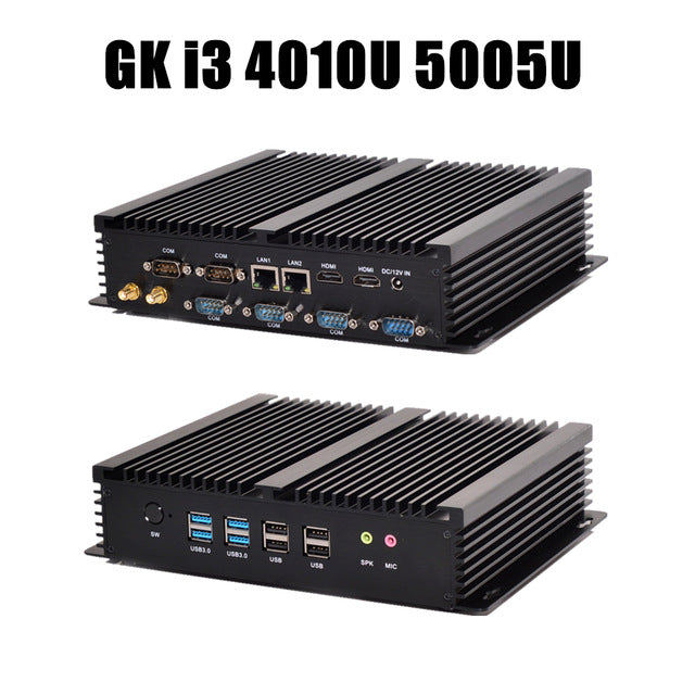 Eglobal G Series Industrial Fanless Mini PC Win10 Intel i7 i5 i3 2955U 2*Intel Lans 6*COM USB Micro Computer Linux 4G WiFi HDMI
