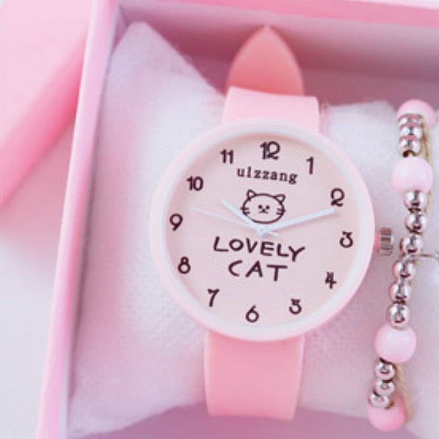 Children Watch  Girl Princess Pink Girl Jelly Lovely Soft Younger Kids Watches