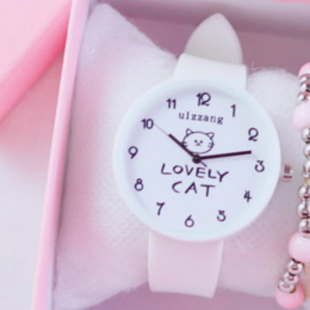 Children Watch  Girl Princess Pink Girl Jelly Lovely Soft Younger Kids Watches