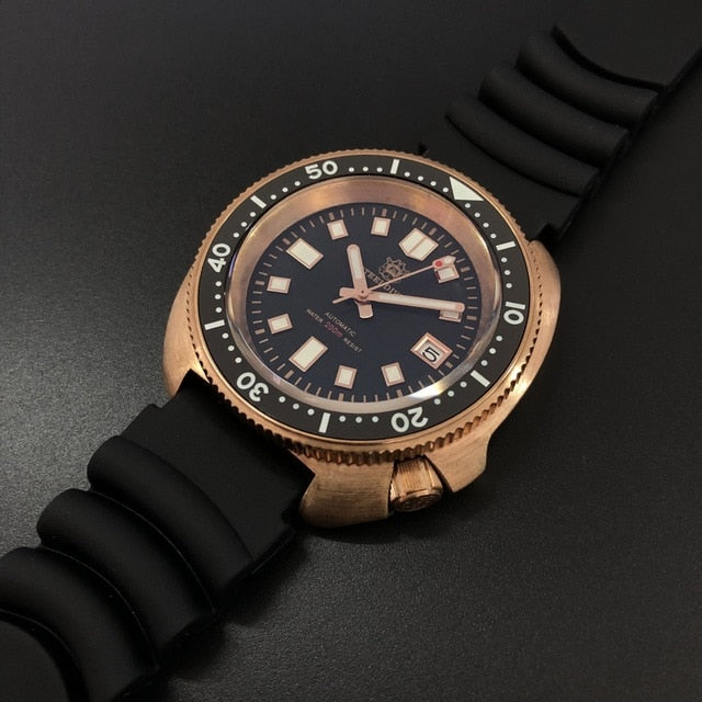 SD1970S Steeldive New Arrival 2020 CUSN8 Bronze Case Ceramic Bezel Blue Luminous NH35 Automatic Dive Watch for Men