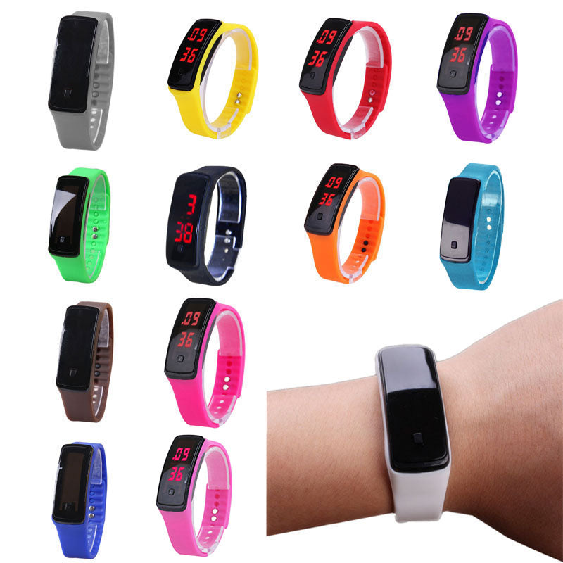 Fashion Sport LED Women Watches Candy Color Silicone Rubber Touchscreen Digital Watches Waterproof Bracelet Wrist Watch NYZ Shop